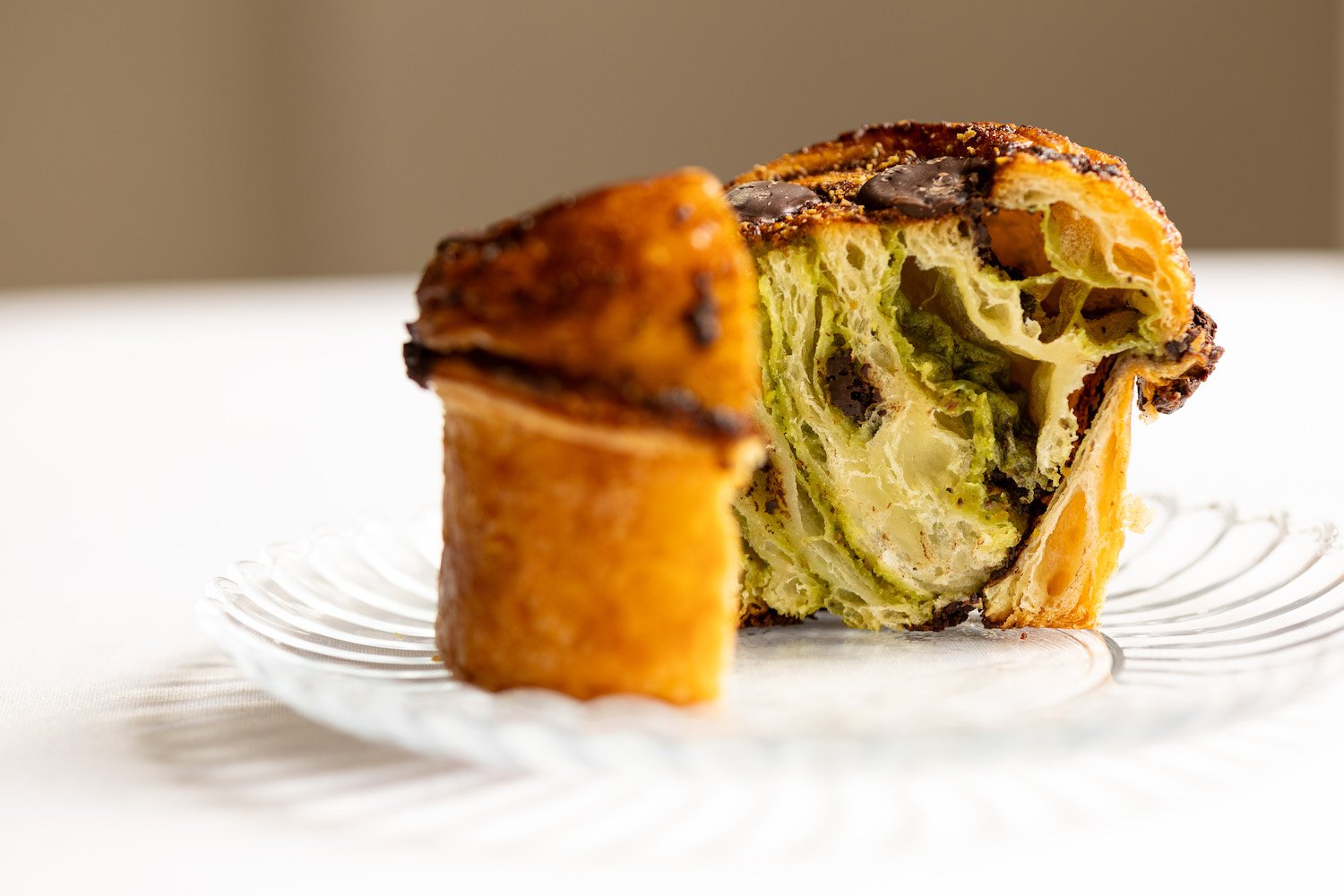 Roulé à la pistache et chocolat