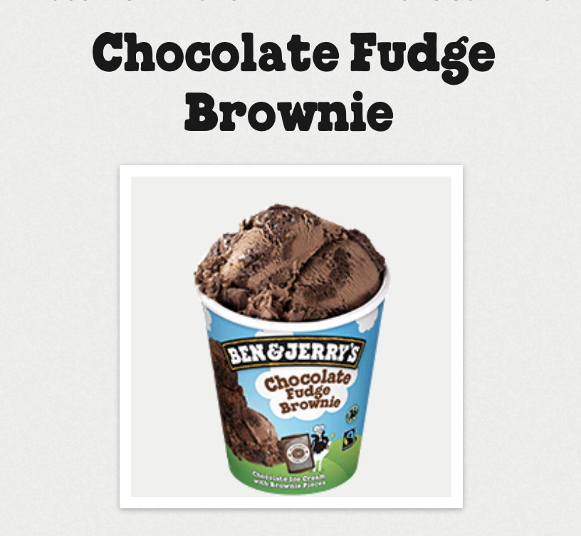 Ben et Jerry chocolaté brownie