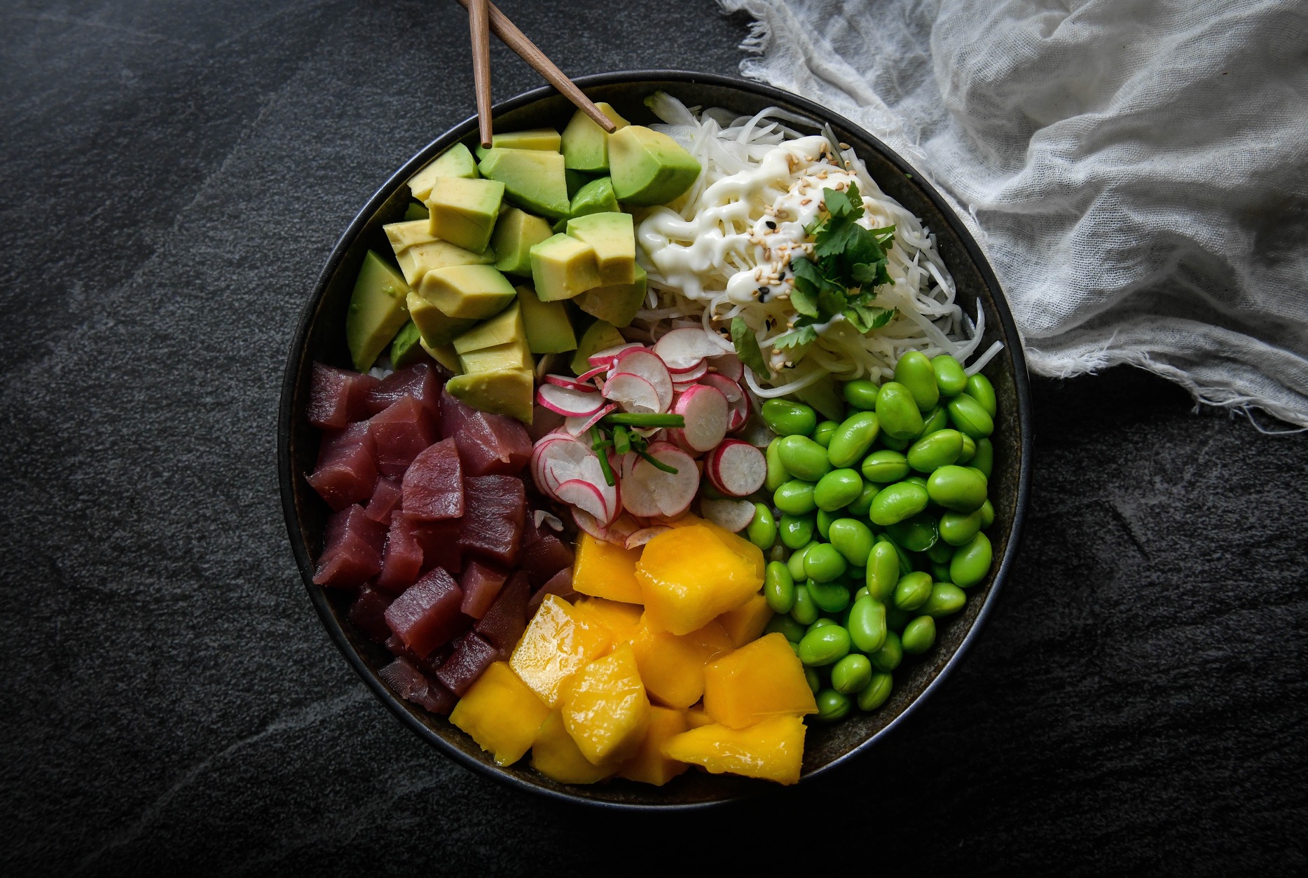 Poke Tuna 🥢🐟🥑🥭🥗🍚