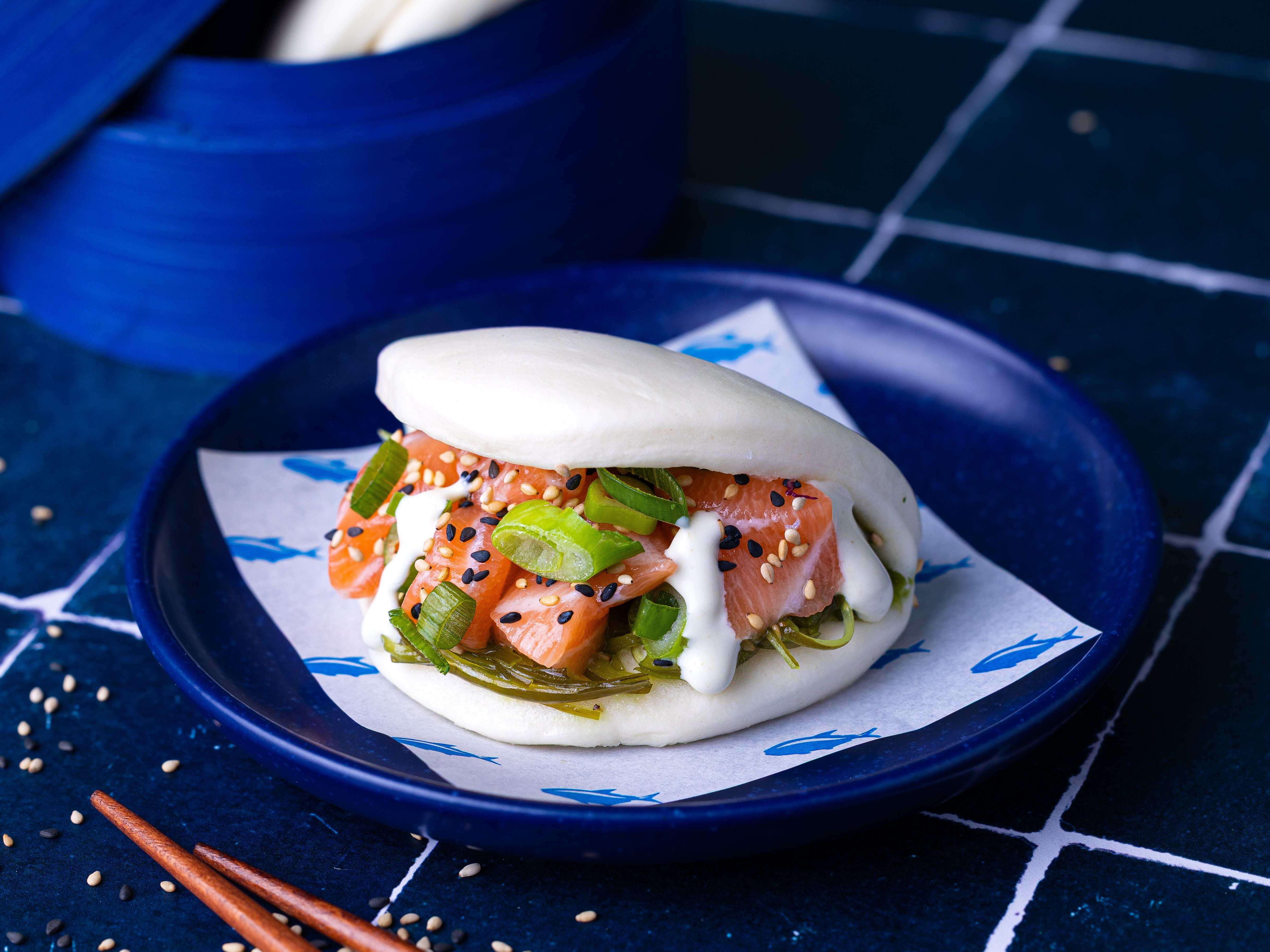 Gua Bao Saumon Wasabi.