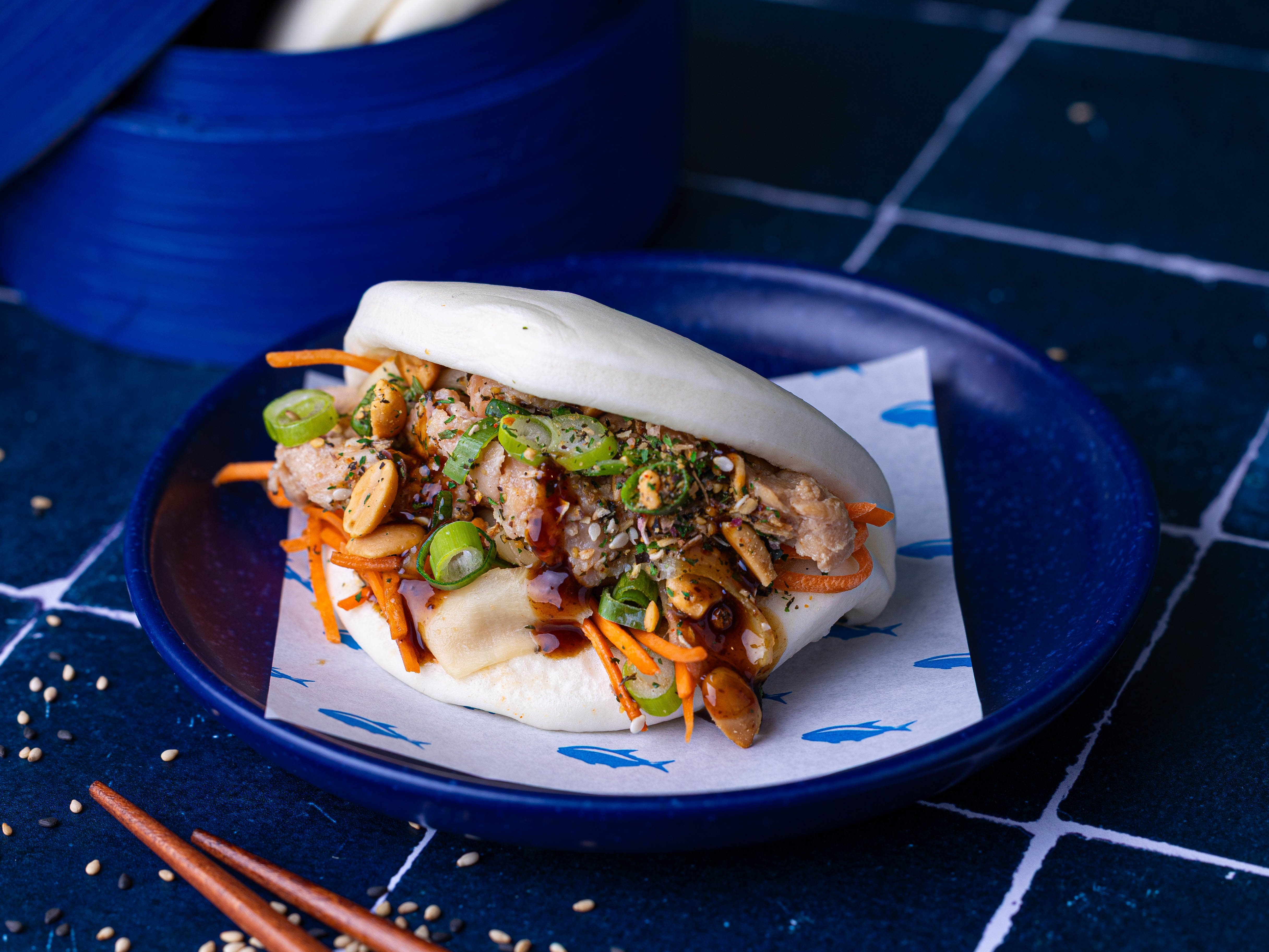 Gua Bao Poulet gingembre.