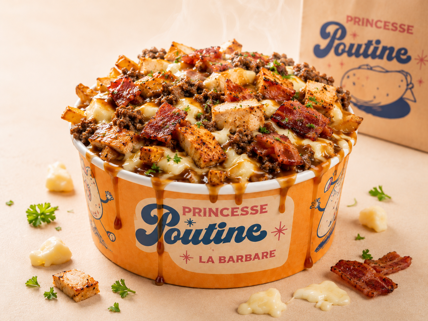 🥔 Poutine La Barbare 🥩🍗🥓