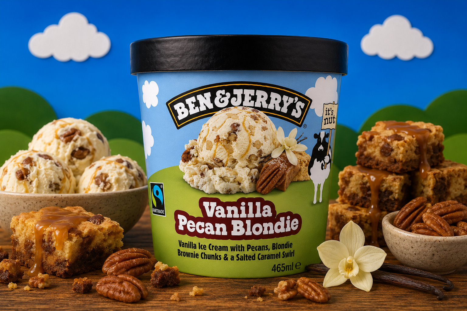 🔵 Vanille Pecan Blondie - 465ml  🍦