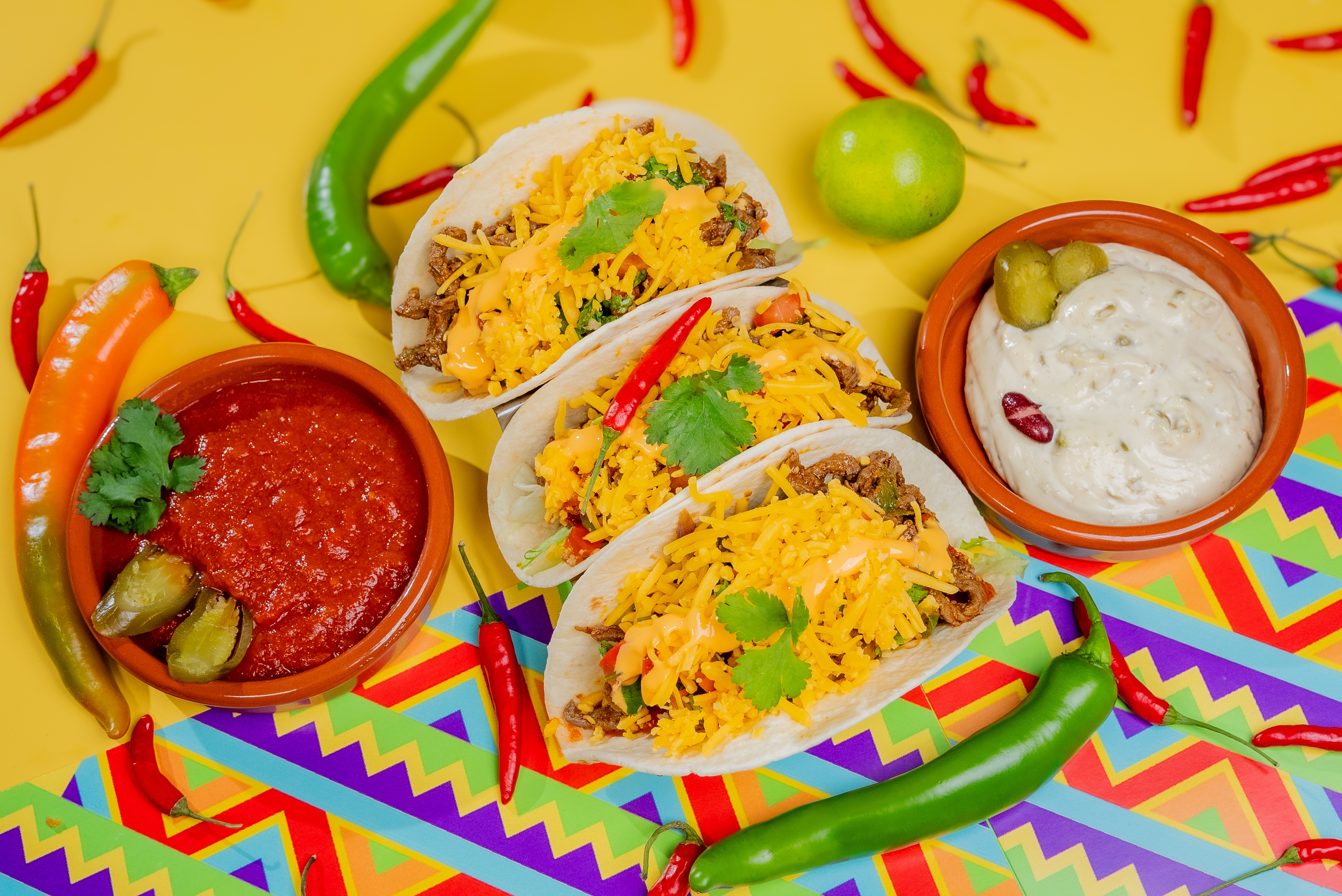 Tacos Mexicain Carne y Queso 🌮