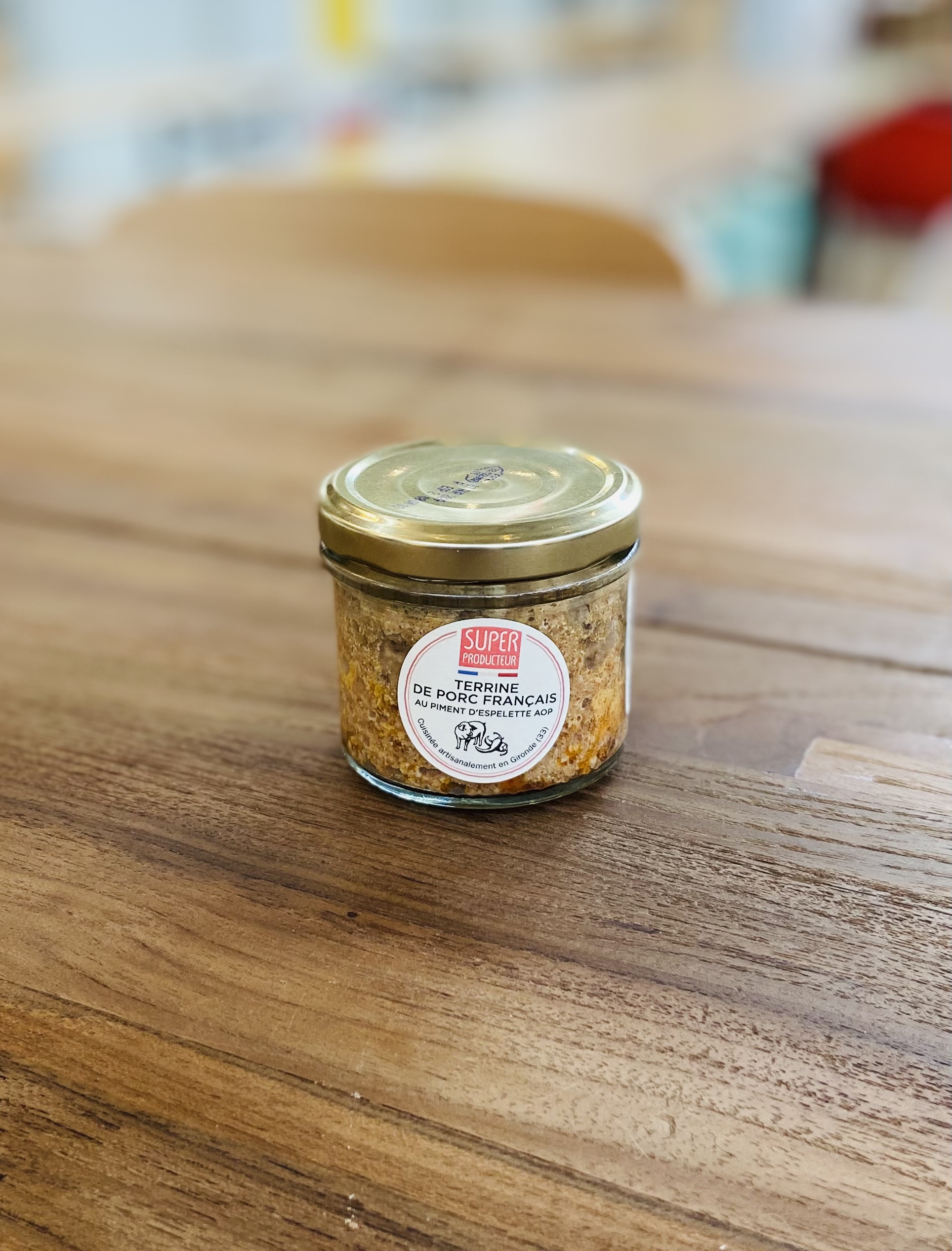 Terrine de Porc Francais au Piment d'Espelette 90g