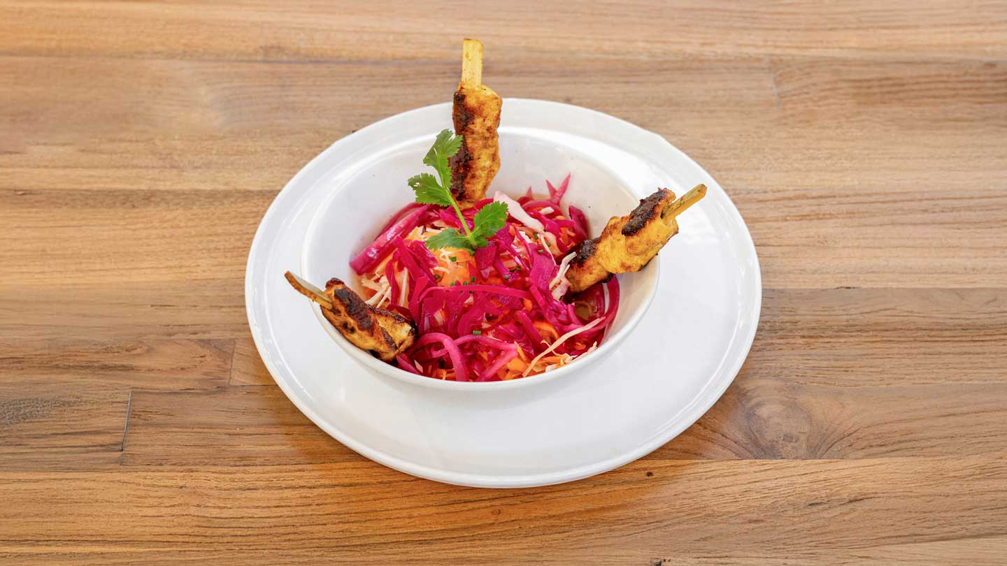 Brochettes de poulet chich taouk & sauce maison