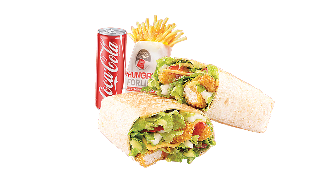 MENU WRAP TENDERS CHEDDAR 🍟🥤
