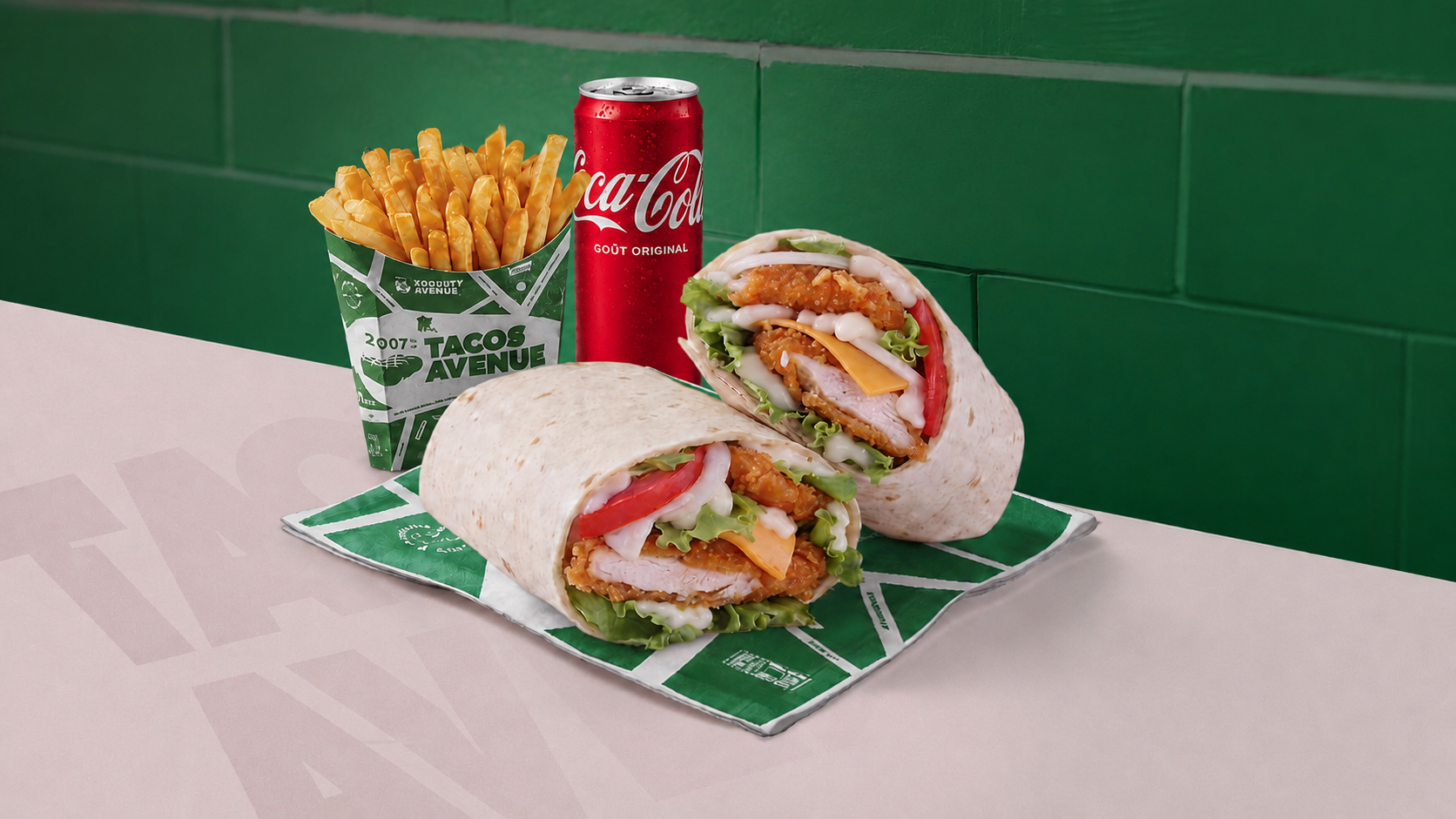 MENU WRAP TENDERS CHEDDAR 🌯 🍟🥤