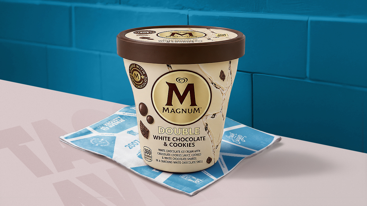 MAGNUM DOUBLE WHITE CHOCOLATE & COOKIES