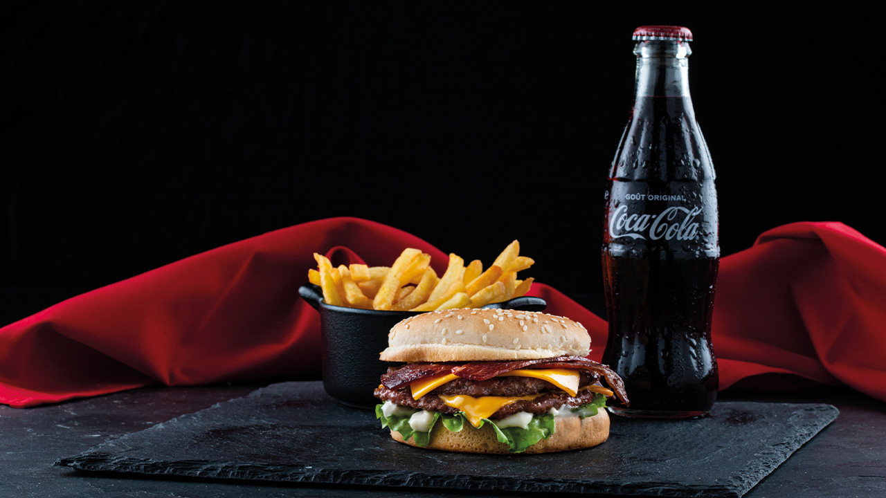 LE MENU DOUBLE CHEESE Bacon 🥓 🍟🥤