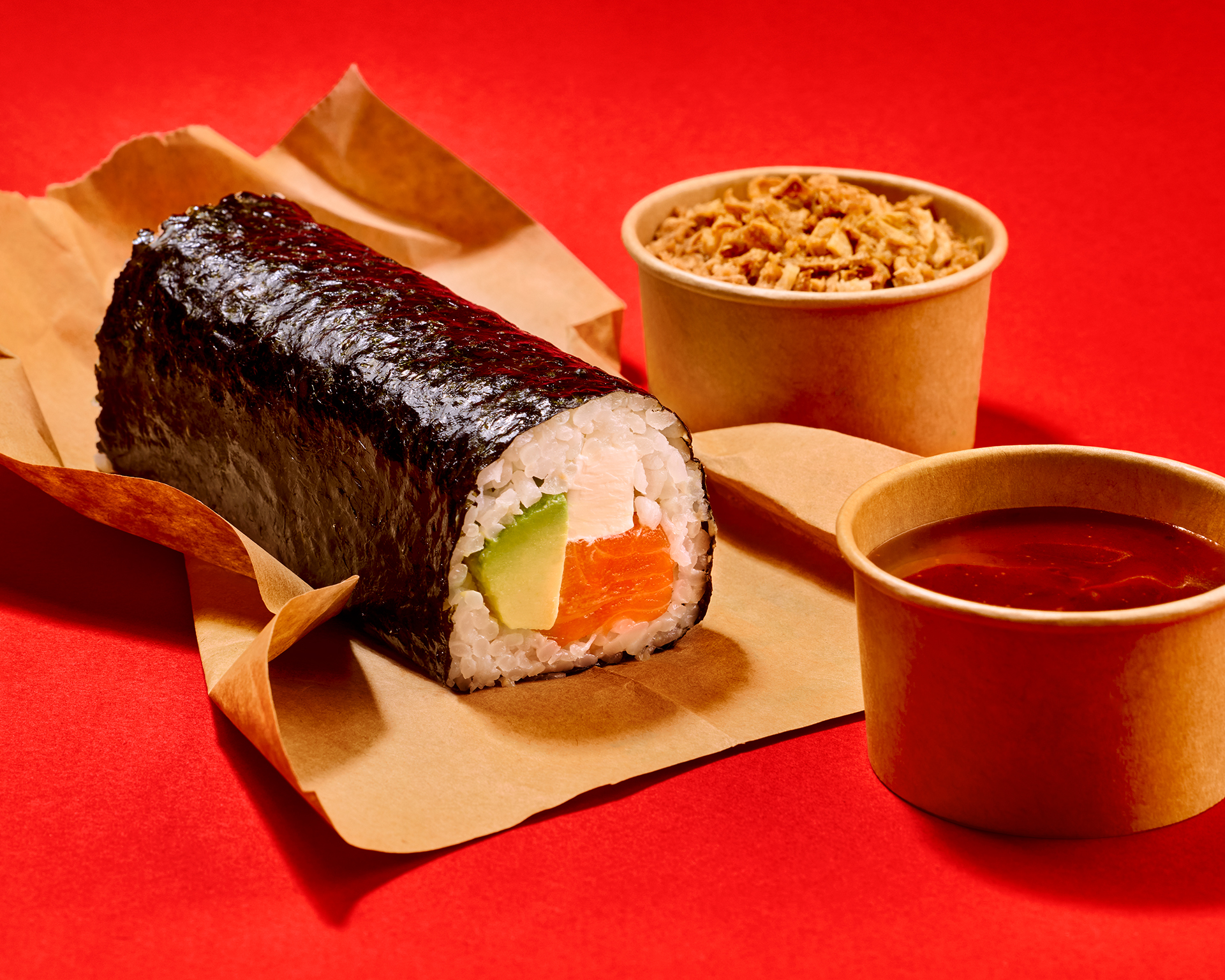 Crunchy maki saumon avocat cheese
