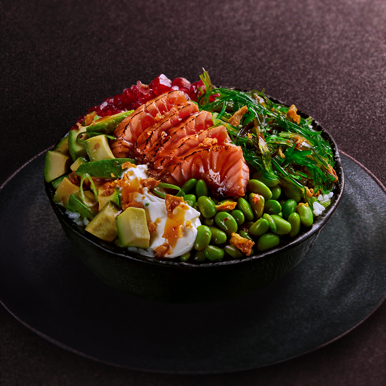 Poke Tataki Saumon Teriyaki