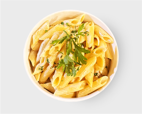 Pâtes à la crème.