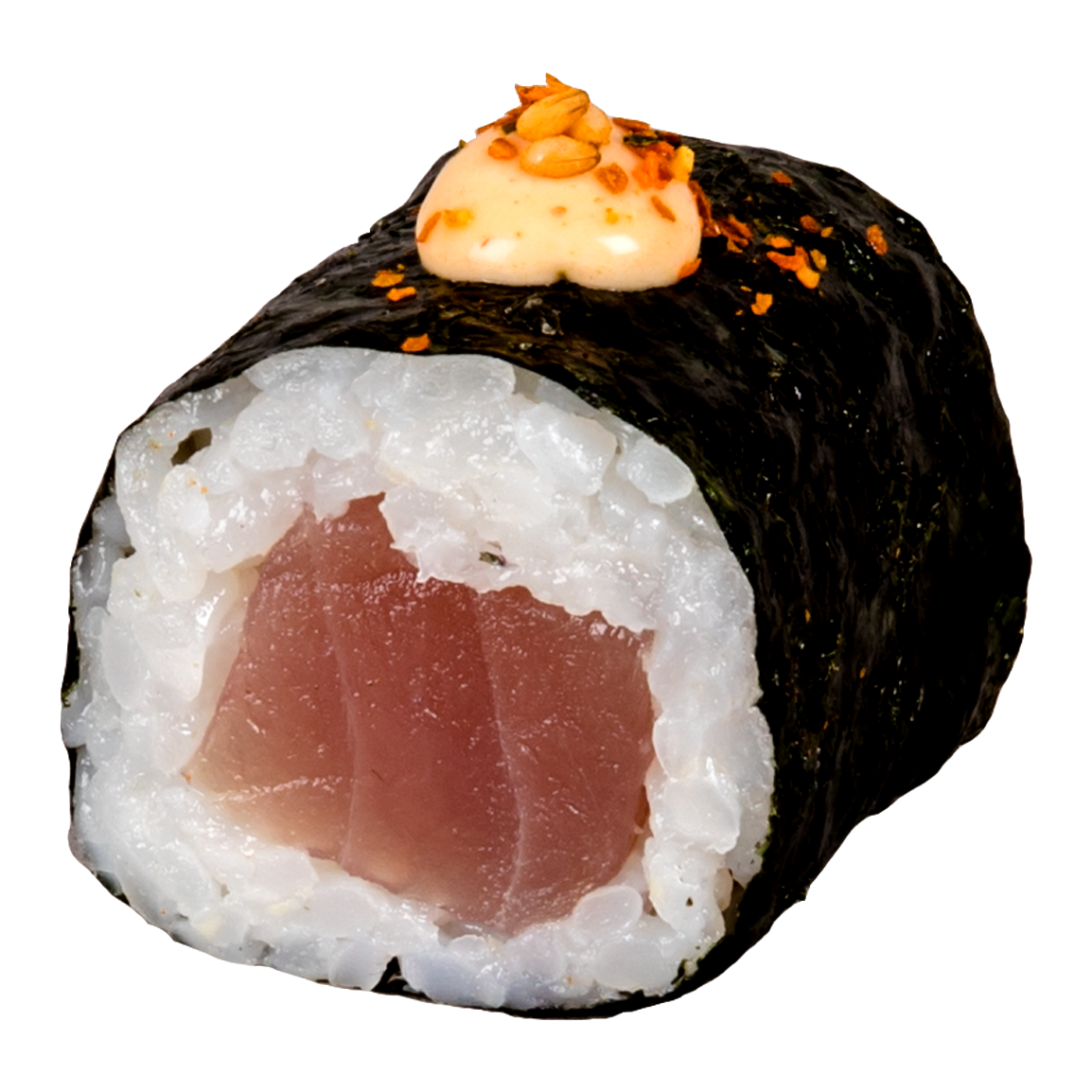 6 pièces.<br />Thon, shichimi mayonnaise spicy.