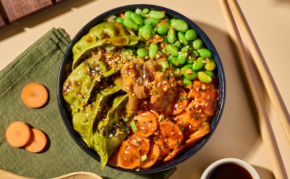 Hot Poké Teriyaki Gyozas légumes