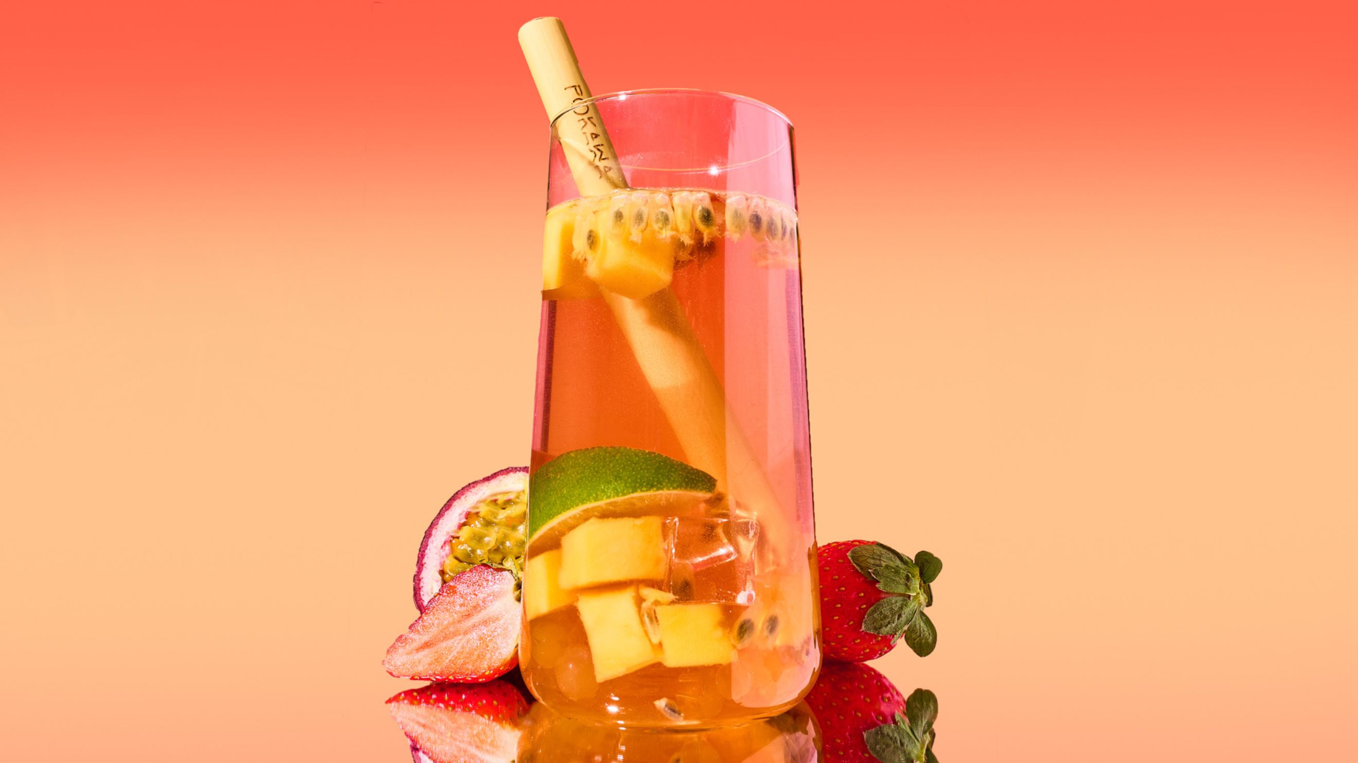 Bubble Tea Tropical Sunset🍓