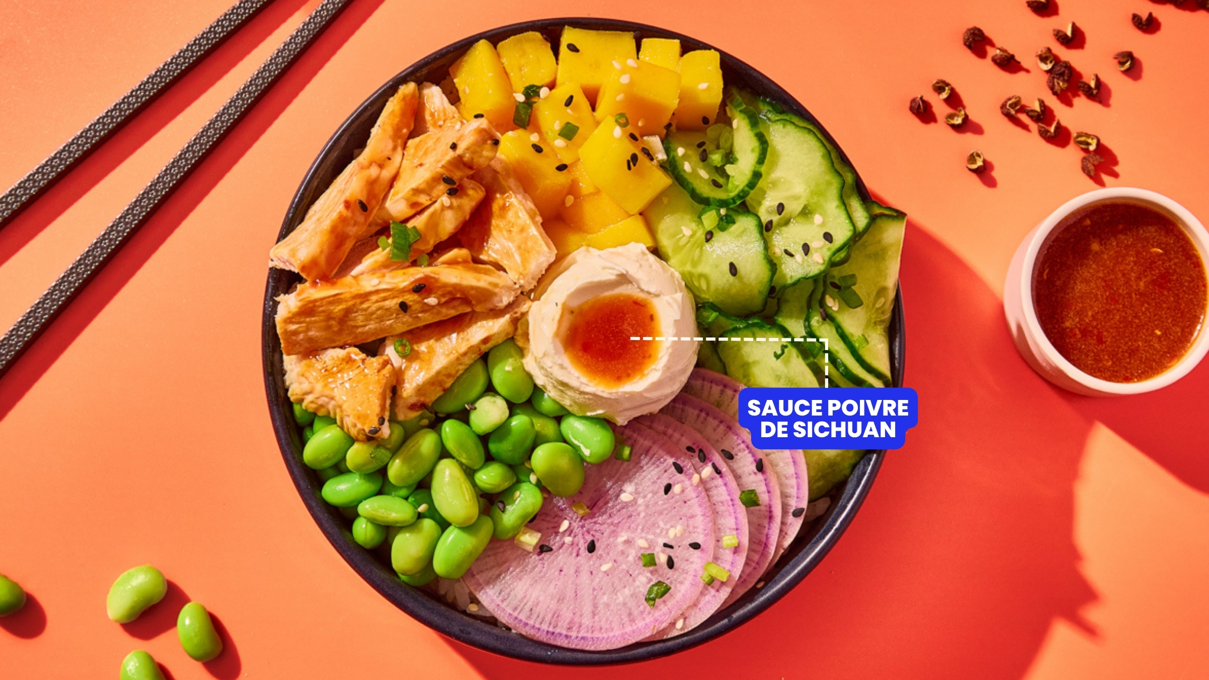 Poké de Diego Poulet rôti teriyaki