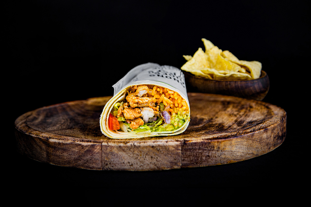 Fajita (Burrito) poulet paprika + sachet de nachos