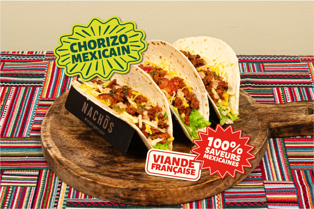 🇲🇽 Tacos CHORIZO MEXICAIN