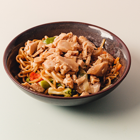Soba poulet légume