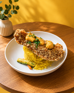 Maffé de poulet crispy et son riz parfumé